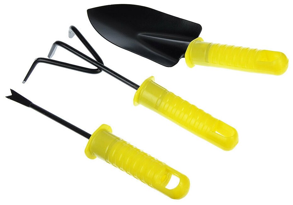 Инструменты для работы в саду: лопатка, рыхлитель, корнеудалитель, 21 см - фотография № 3