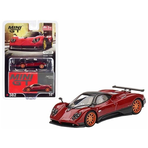 Модель коллекционная Mini GT 1:64 Pagani Zonda F Rosso Dubai