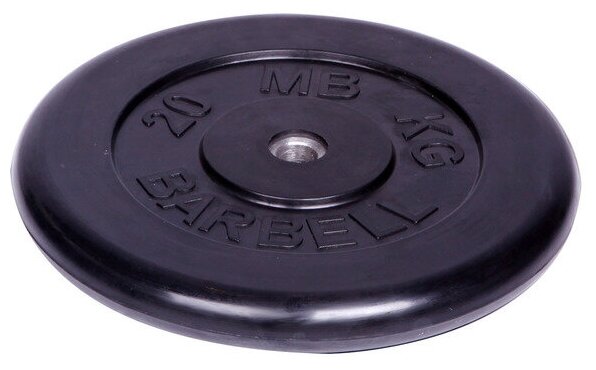 Диск обрезиненный "Barbell" d 26 мм чёрный 20,0 кг
