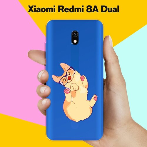 Силиконовый чехол на Xiaomi Redmi 8A Dual Корги в очках / для Сяоми Редми 8А Дуал чехол накладка vixion силиконовый для xiaomi redmi 8a сяоми редми 8а глазастые авокадо