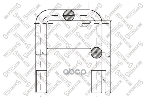 STELLOX 8464588SX 84-64588-SX_стремянка! с гайкой 63xM14x1.5x140-П\IVECO DAILY I 78->96