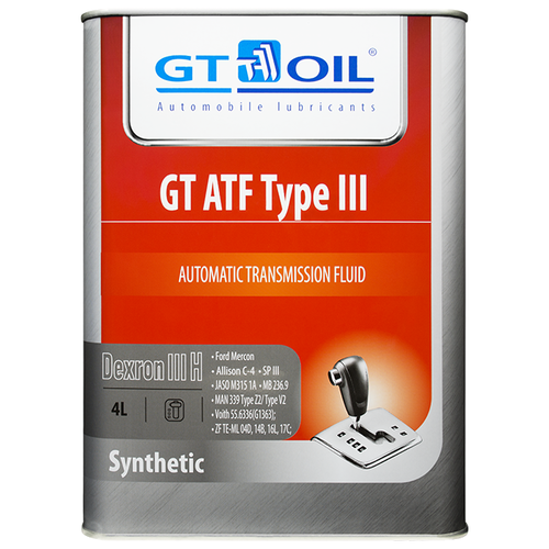 GT OIL 8809059407776 Масло транс. GT ATF Type-III Dexron III H, 1 л