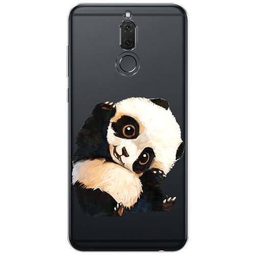 Силиконовый чехол на Huawei Nova 2i/Mate 10 Lite / Хуавей Нова 2i Большеглазая панда, прозрачный