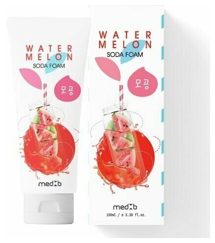 MedB Пенка для умывания с пищевой содой и арбузом, 100 мл / Средство для очищения кожи лица Watermelon Soda Foam, Корея