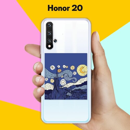 Силиконовый чехол Ночь на Honor 20 силиконовый чехол на honor 20 хонор 20 папоротник фон 2 прозрачный