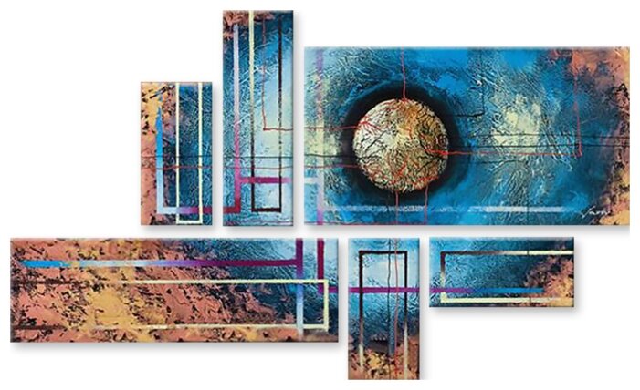 Модульная картина на холсте "Земная иллюзия" 90x51 см