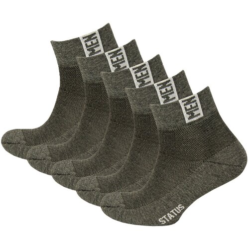 Носки STATUS, 5 пар, размер 43-45, серый носки status 5 пар размер 45 47 черный