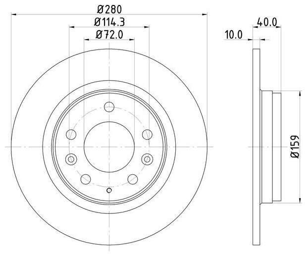 Диск тормозной зад Nisshinbo ND5014