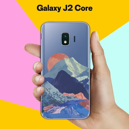 Силиконовый чехол на Samsung Galaxy J2 Core Горы / для Самсунг Галакси Джей 2 Кор силиконовый чехол волшебные сердечки на samsung galaxy j2 core самсунг джей 2 кор с эффектом блика