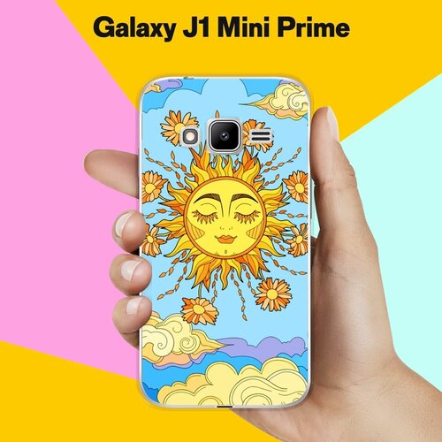 Силиконовый чехол на Samsung Galaxy J1 Mini Prime Солнце / для Самсунг Галакси Джей 1 Мини Прайм пластиковый чехол волны 5 на samsung galaxy s4 mini самсунг галакси с 4 мини