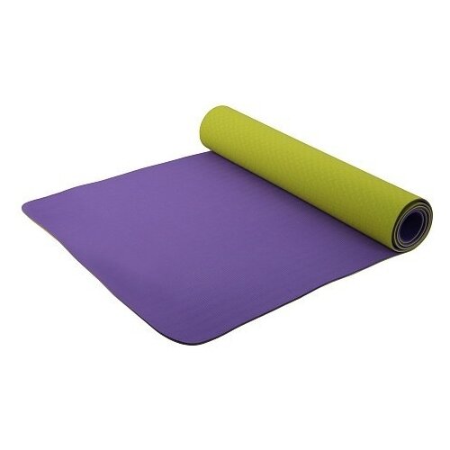 фото Коврик larsen tpe двухцветный, 173х61х0.4 см violet/green однотонный