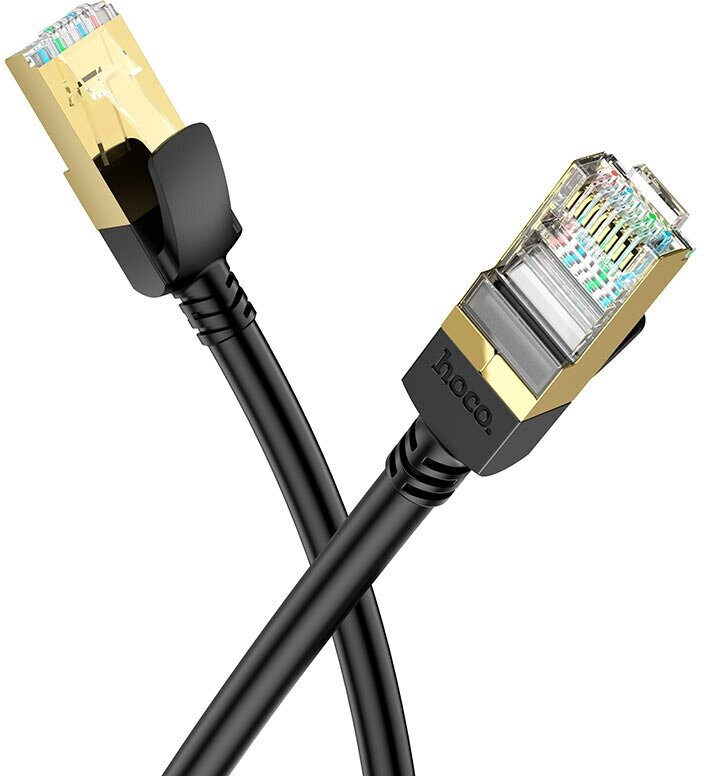 Гигабитный сетевой кабель для интернета Hoco US02, RJ45 Ethernet 1Gbps, 5 метров, Черный