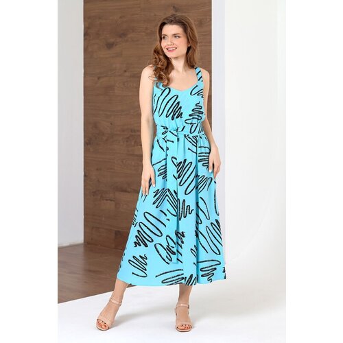 Платье Viotex Росчерк-2, размер 52, голубой (голубой)