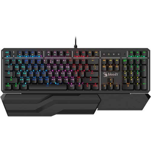 Клавиатура A4Tech Bloody B975 механическая черный USB Multimedia for gamer LED подставка для запястий 840000₽