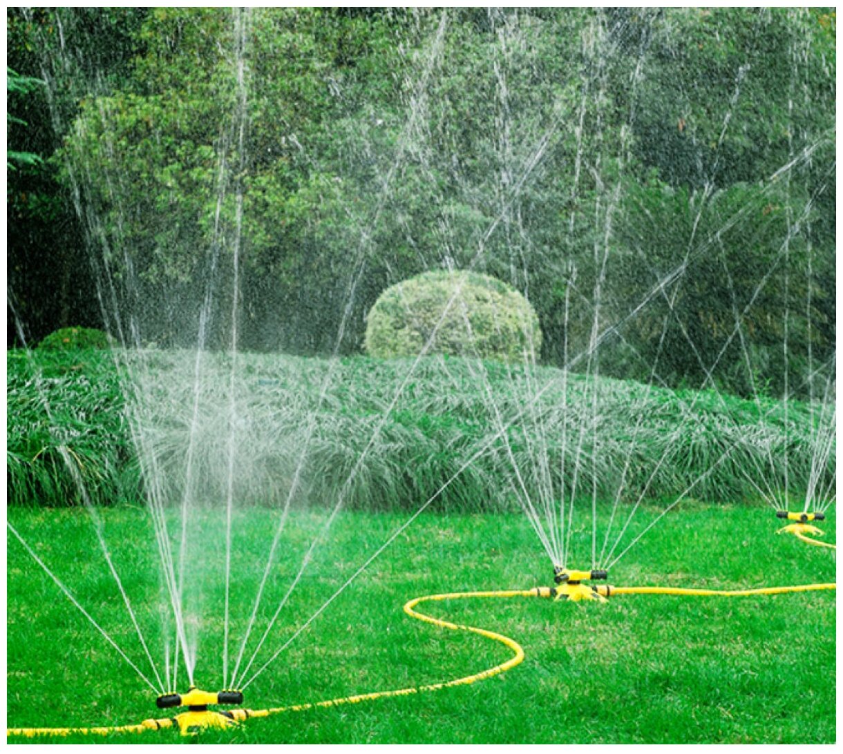 Разбрызгиватель дождеватель для полива круговой садовый, 360 градусов,желтый, 1 шт Шопия - фотография № 10