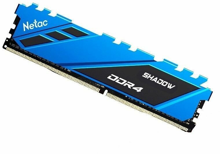 Оперативная память NETAC DDR4 8Gb 2666MHz pc-21300 Netac Shadow Blue (NTSDD4P26SP-08B) - фотография № 4