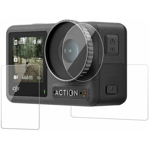 Защитная плёнка на DJI Osmo Action3 для объектива и экрана Telesin
