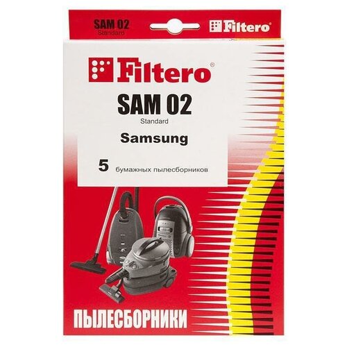 Мешки для пылесосов Samsung, Akira, Bimatek, Cameron, Clatronic, Scarlett Filtero SAM 02 (5 штук) (PN: SAM 02).