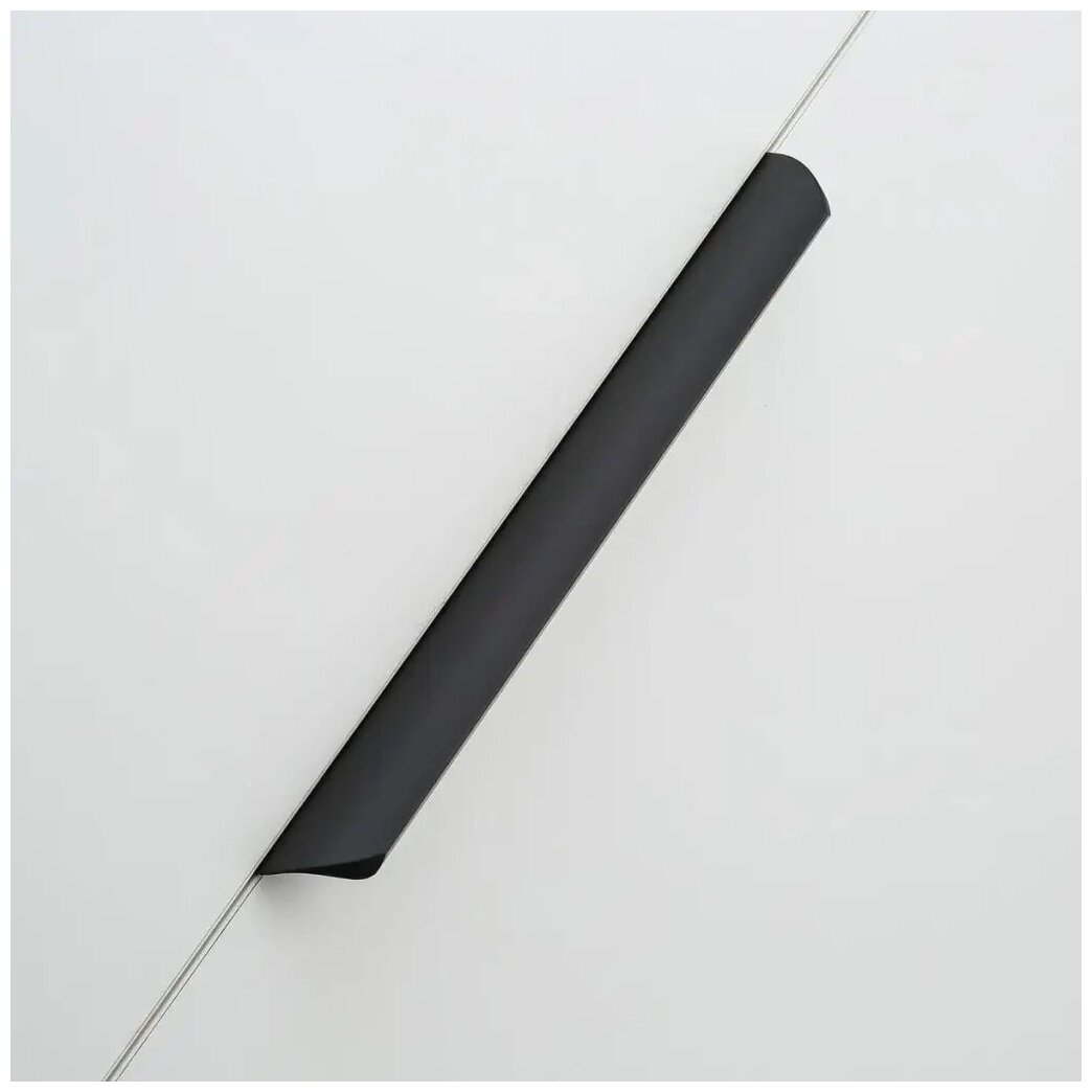 Ручка мебельная алюминиевая HEXA 320мм/360мм, черный матовый - фотография № 6
