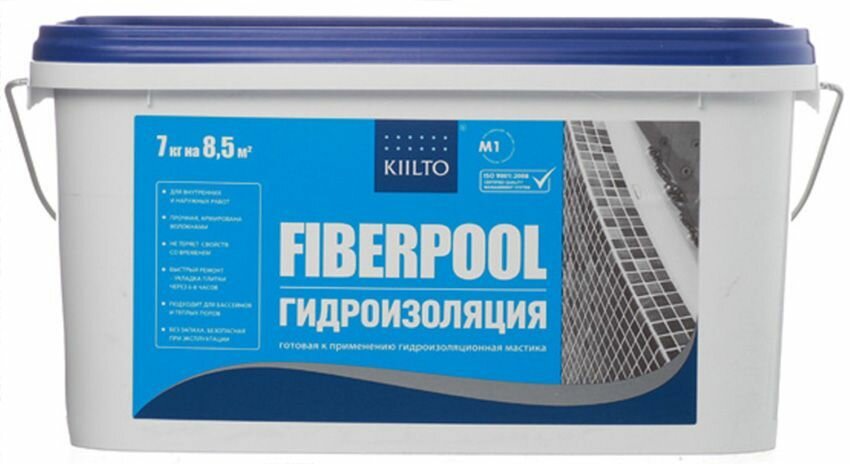 мастика гидроизоляционная Kiilto FIBERPOOL 7 кг., арт.T3723.300 - фото №14