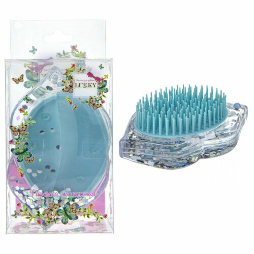 Детская расчёска массажная Lukky Губы жидкость с блестками внутри 435₽