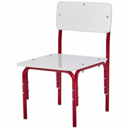 фото Стульчик растущий ФЕЯ Мой малыш, 0-1 гр, белый-красный