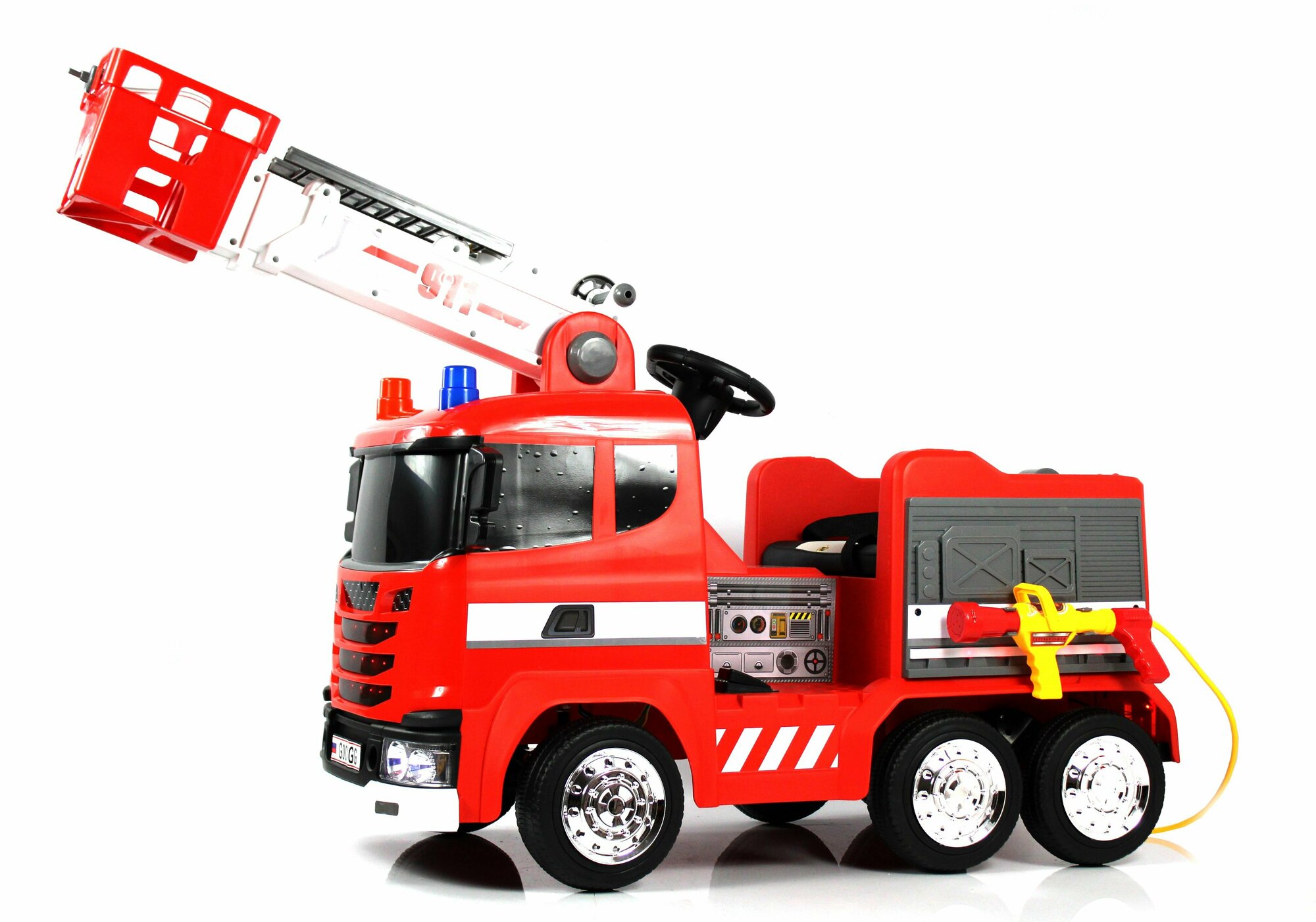 Детский электромобиль-пожарная автолестница G001GG красный
