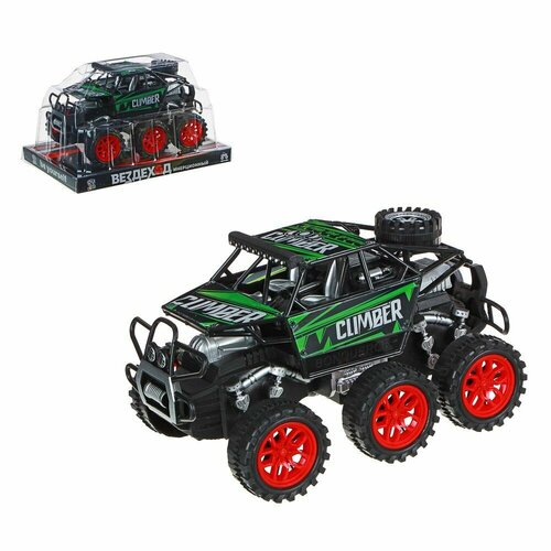 Машина в виде вездехода BY инерция ABS 25х16х15 см зеленый 2168₽