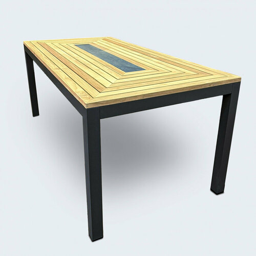 Стол обеденный Ideal Patio EGMONT из тика 180x90 Каркас карбон темно-серый 139000₽