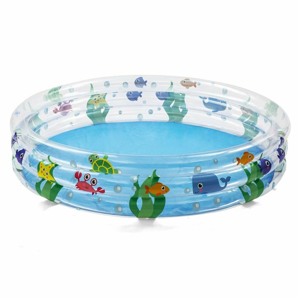 Бассейн надувной, BESTWAY, ПВХ, 152х30см, 282л, от 2 лет, "Подводный мир"