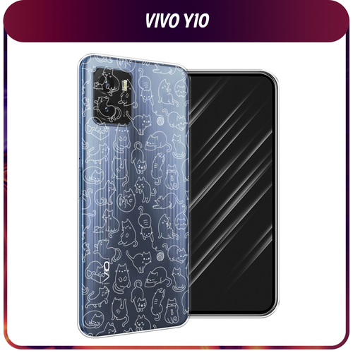 Силиконовый чехол на Vivo Y10 / Виво Y10 Шкодливые котики, прозрачный силиконовый чехол на vivo y10 виво y10 маки и васильки фон прозрачный