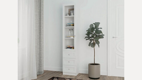 Изображение товара Шкаф стеллаж Билли 59 Белый 40x30x202 ЛДСП для книг, игрушек, посуды