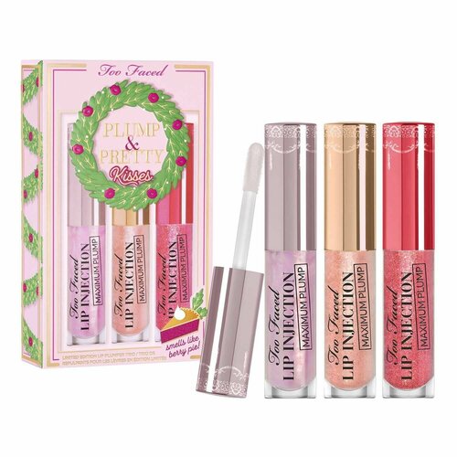 Too Faced набор блеска для губ Plump Pretty Kisses Limited Edition Lip Plumper Trio 8096₽