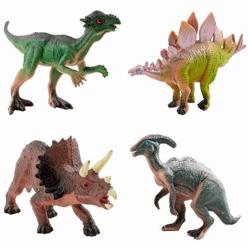 игрушка kiddieplay фигурка динозавра дино цап 3 шт Игрушка KiddiePlay Динозавр травоядный в ассортименте 12602
