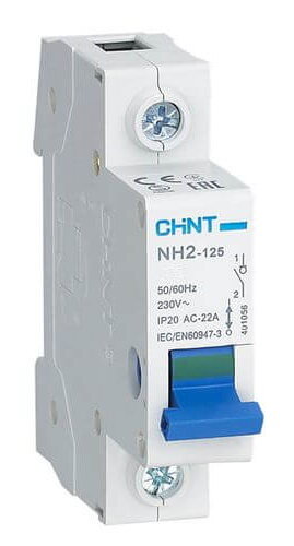 Выключатель нагрузки (рубильник) CHINT NH2-125 1P 63A (R)