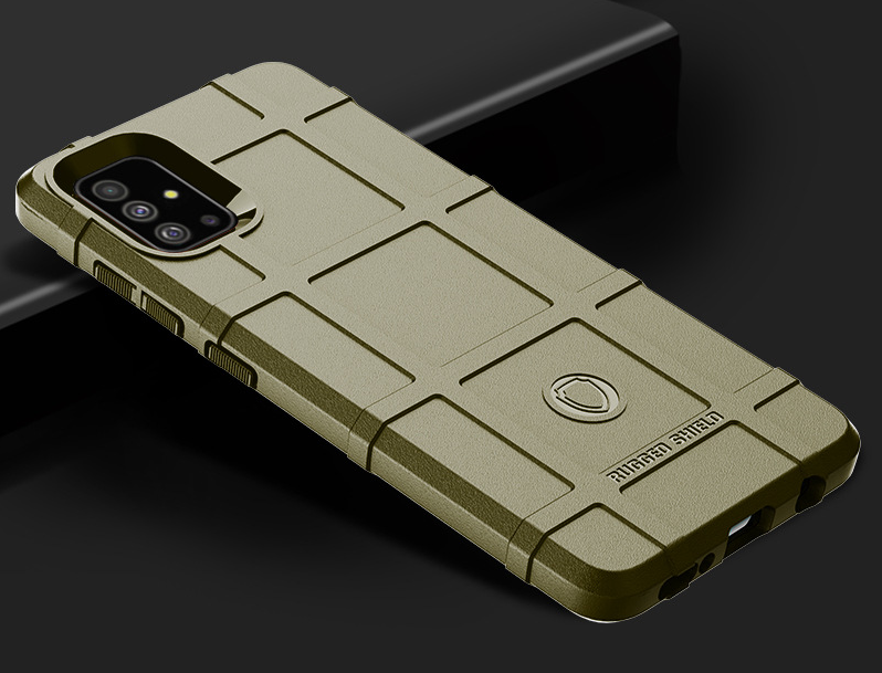 Чехол-бампер MyPads для Samsung Galaxy A51 SM-A515F (2020) противоударный усиленный ударопрочный хаки — фото 1