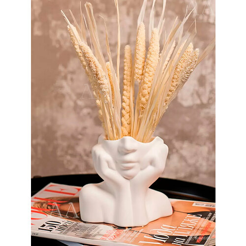 Ваза для сухоцветов ALFA-ART из гипса Мечтательница Амелия