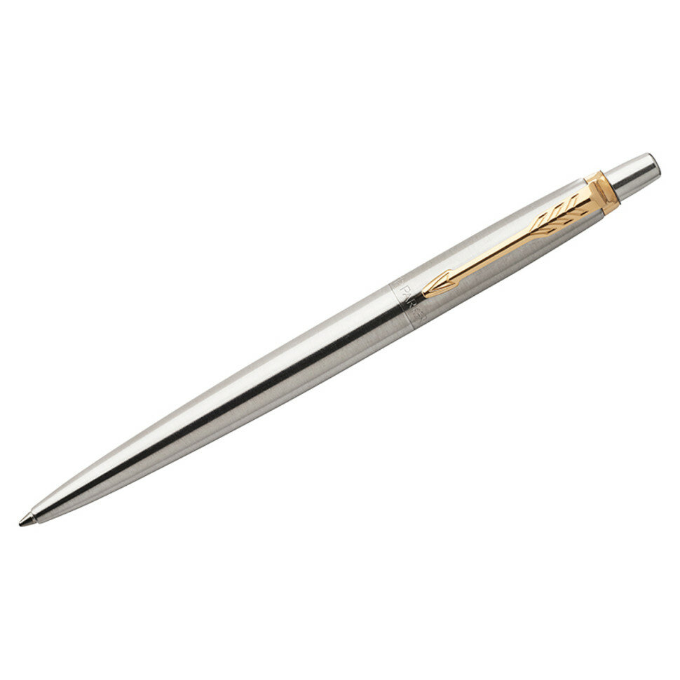Ручка шариковая Parker "Jotter Stainless Steel GT" синяя, 1,0мм, кнопочн, подарочная упаковка, 242276