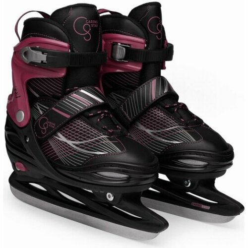 Коньки раздвижные 4 в 1 Сaring Star Caring Star R1 размер 38-41, черный/бордовый