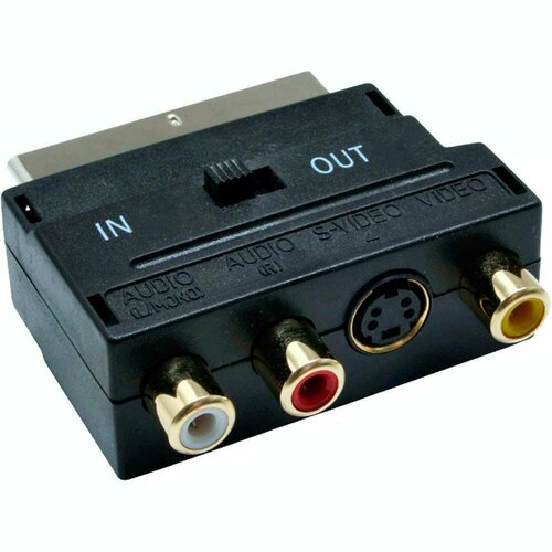 Переходник SCART-3хRCA + SVHS с переключателем