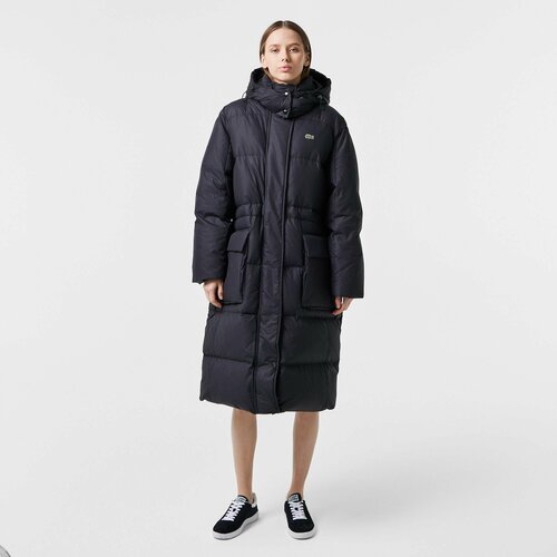 фото Пуховик lacoste, размер t42, темно-синий