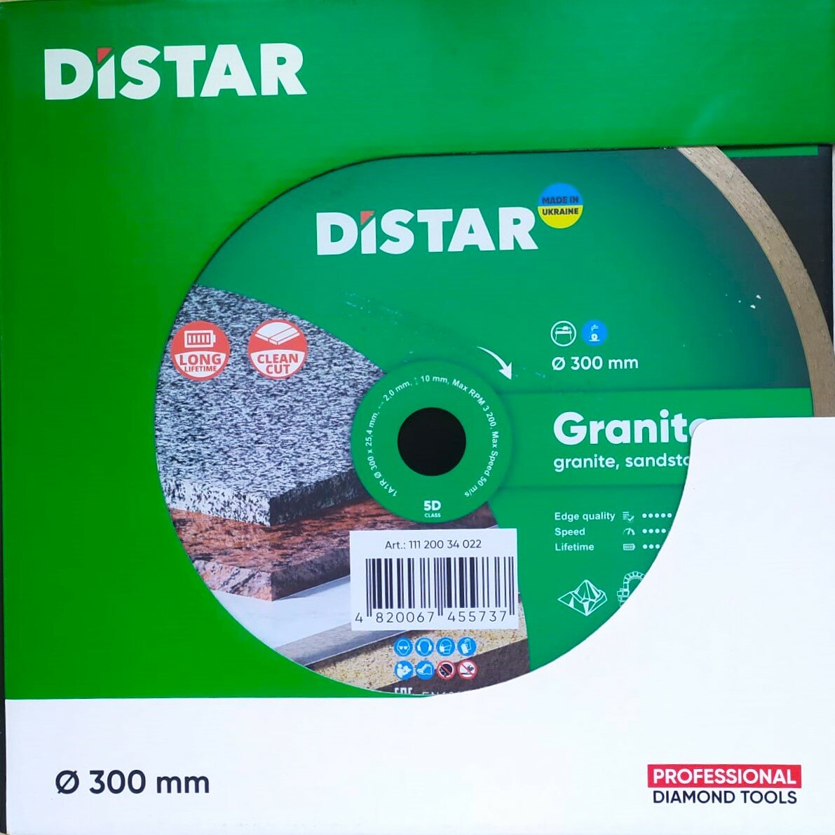 Диск алмазный DISTAR 1A1R GRANITE 300х20х25.4