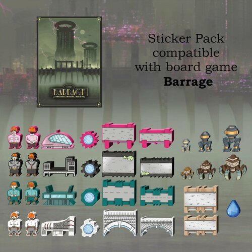 Стикерпак для настольной игры Barrage (Плотина)