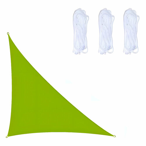 Тент-парус треугольный для зон отдыха, желто-зеленый, 3x4x5 м