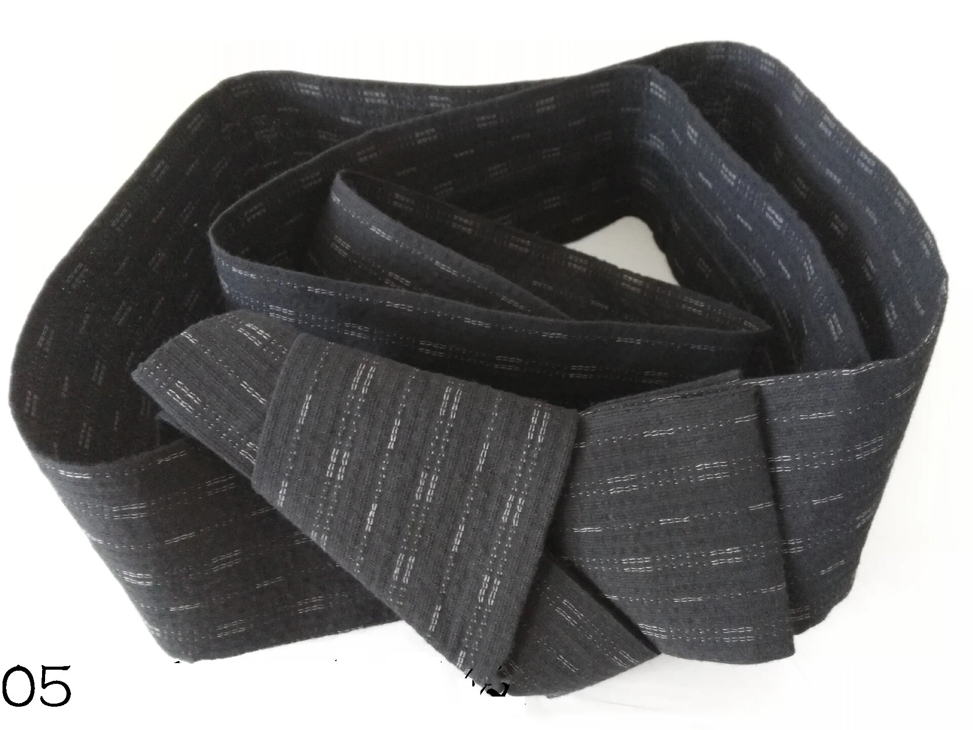 Мужское традиционное кимоно Hekoobi из хлопка Серый M Belt 5