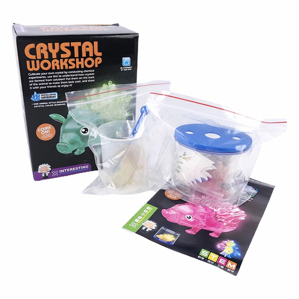 (1шт) Набор для научных экспериментов Crystal Workshop Игрушка для эксперимента с извержением вулкана-Crystal Workshop