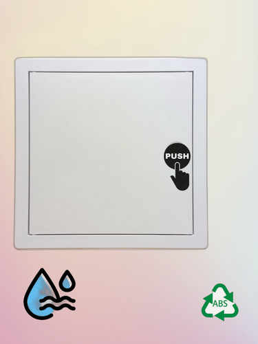 Изображение товара Люк ревизионный с замком "PUSH", пластик, 40*40см 4040ЛПЗ белый