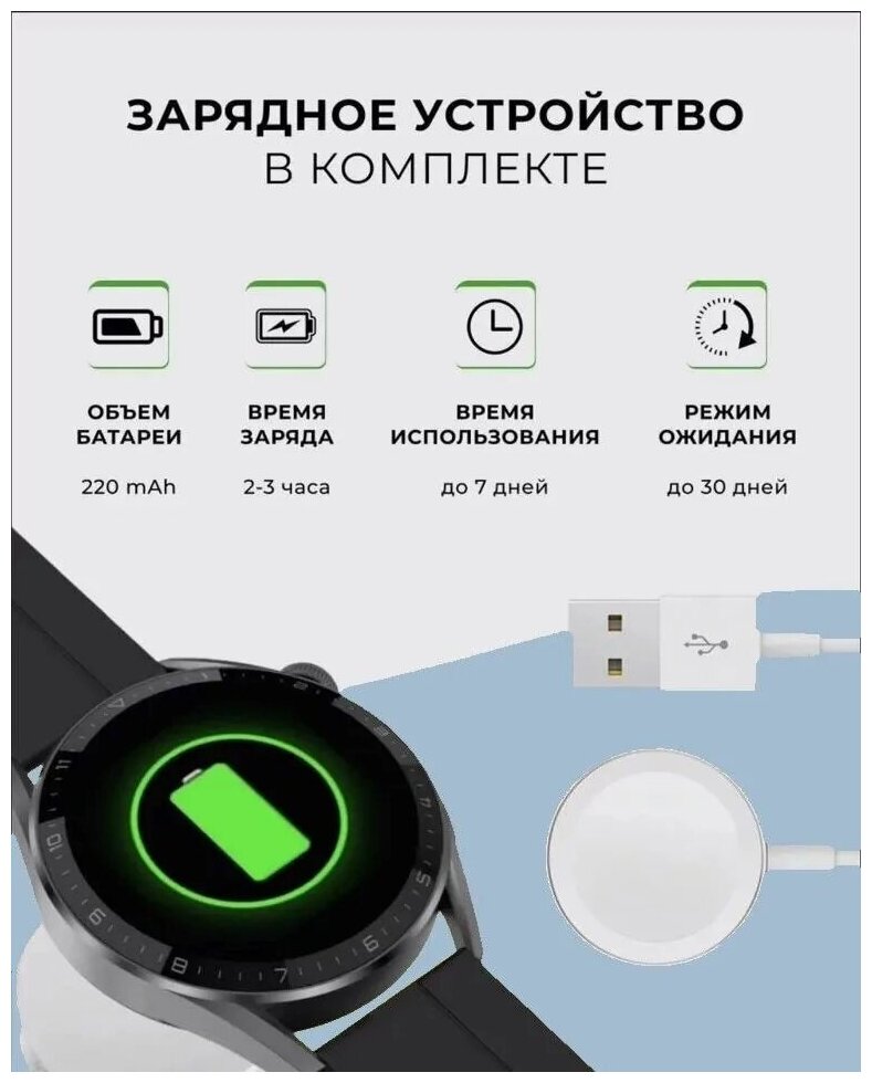 Круглые Смарт часы наручные INSTANT INDICATORS/Универсальные смарт часы /Новинка 2023 / Черные — фото 3