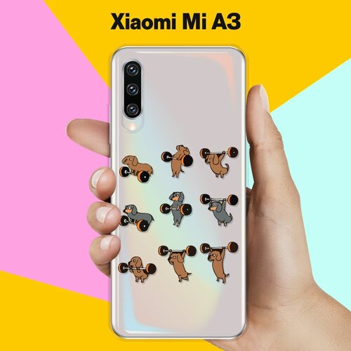 Силиконовый чехол Спортивные Таксы на Xiaomi Mi A3 силиконовый чехол таксы на xiaomi mi 10 pro