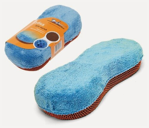 Изображение товара Губка для мытья из микрофибры и коралловой ткани AIRLINE AB-K-02